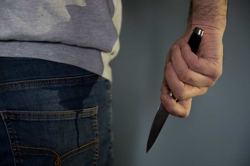 The number of people killed with a knife in England and Wales in 2021/22 was the highest since records began in 1946 (Andrew Matthews/PA)