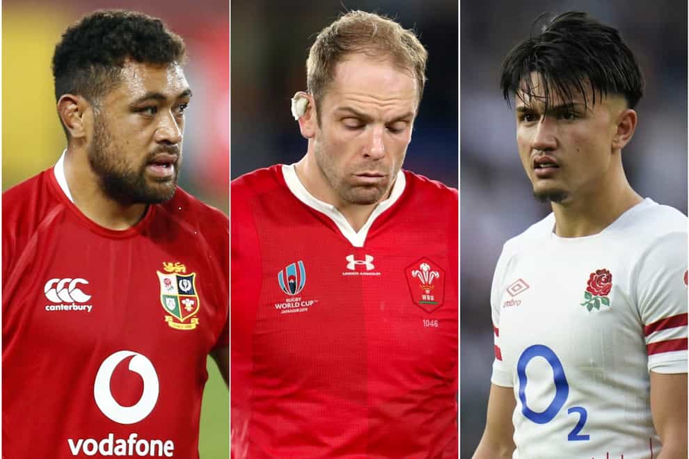 Marcus Smith, right, joined Taulupe Faletau, left, and Alun Wyn Jones among the high-profile absentees this weekend (Steve Haag/David Davies/Andrew Matthews/PA)