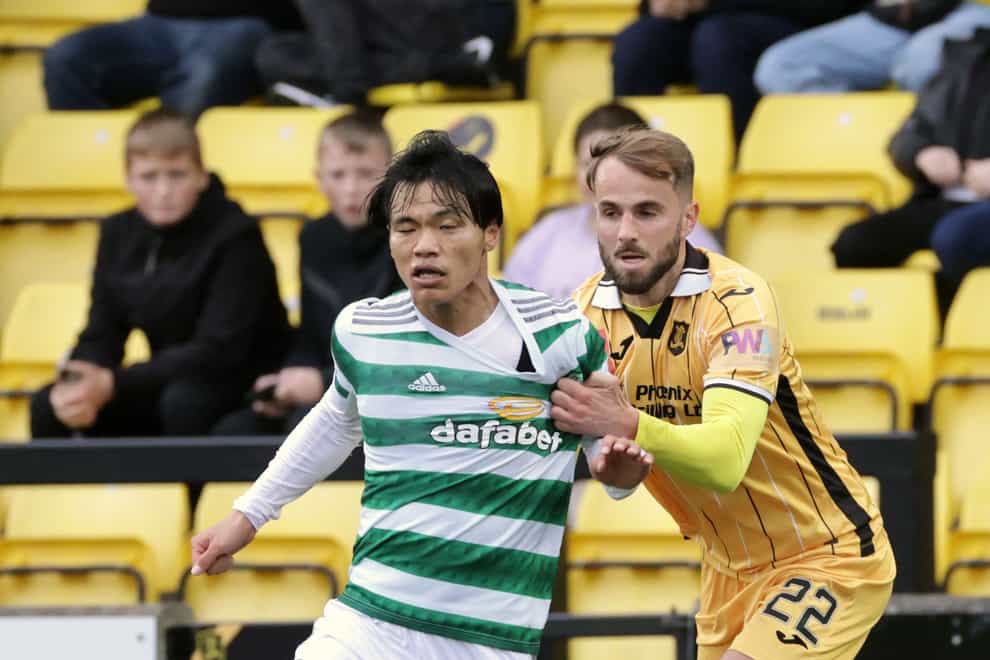Livingston’s Andrew Shinnie (right) is hoping to win a cup medal (Steve Welsh/PA)