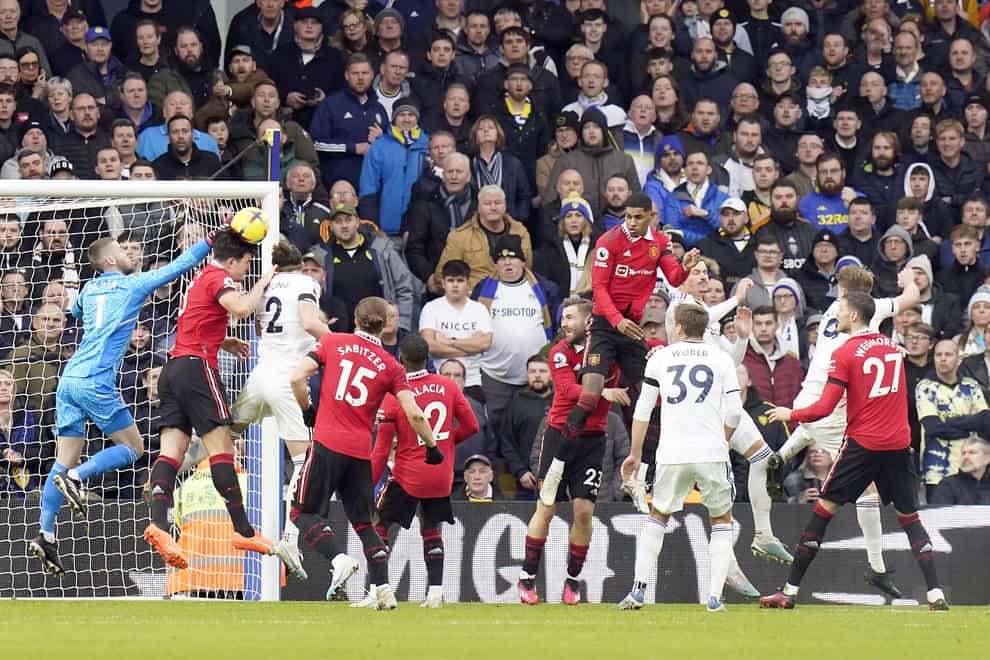 There was fan chanting regarding historic tragedies during Leeds’ game against Manchester United (Danny Lawson/PA)