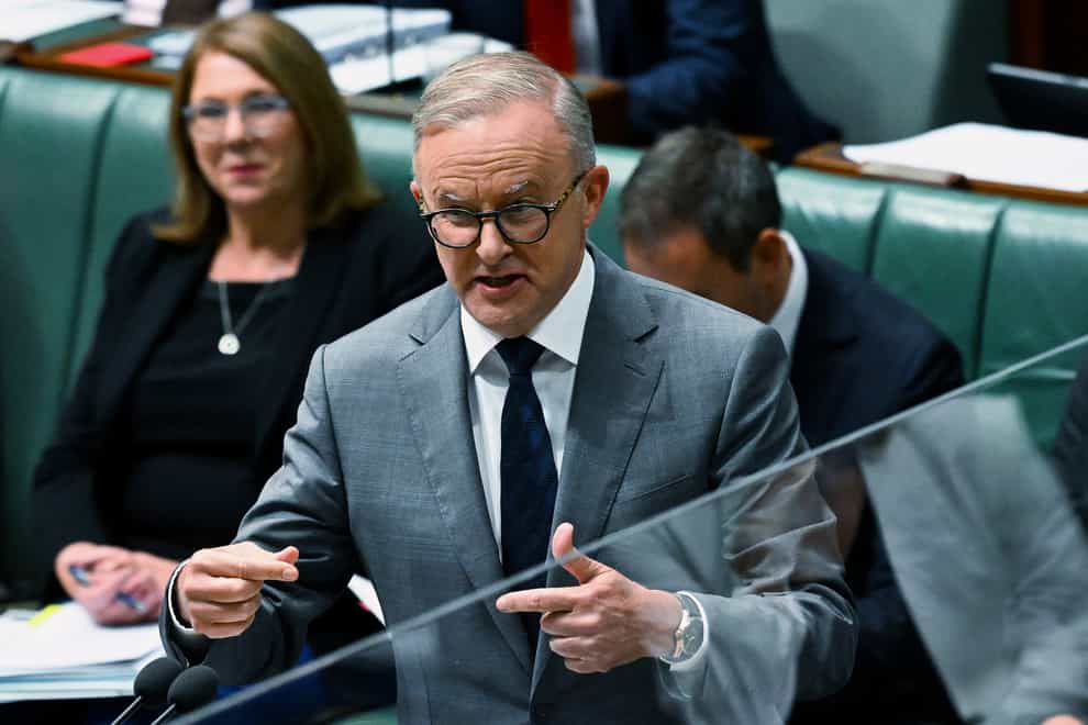 Australian Prime Minister Anthony Albanese announced 424 million dollars in new funding to improve the lives of the indigenous population (Lukas Coch/AAP/AP)