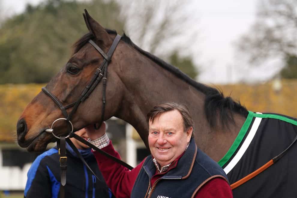 Nicky Henderson with Constitution Hill on Monday morning (David Davies/PA)