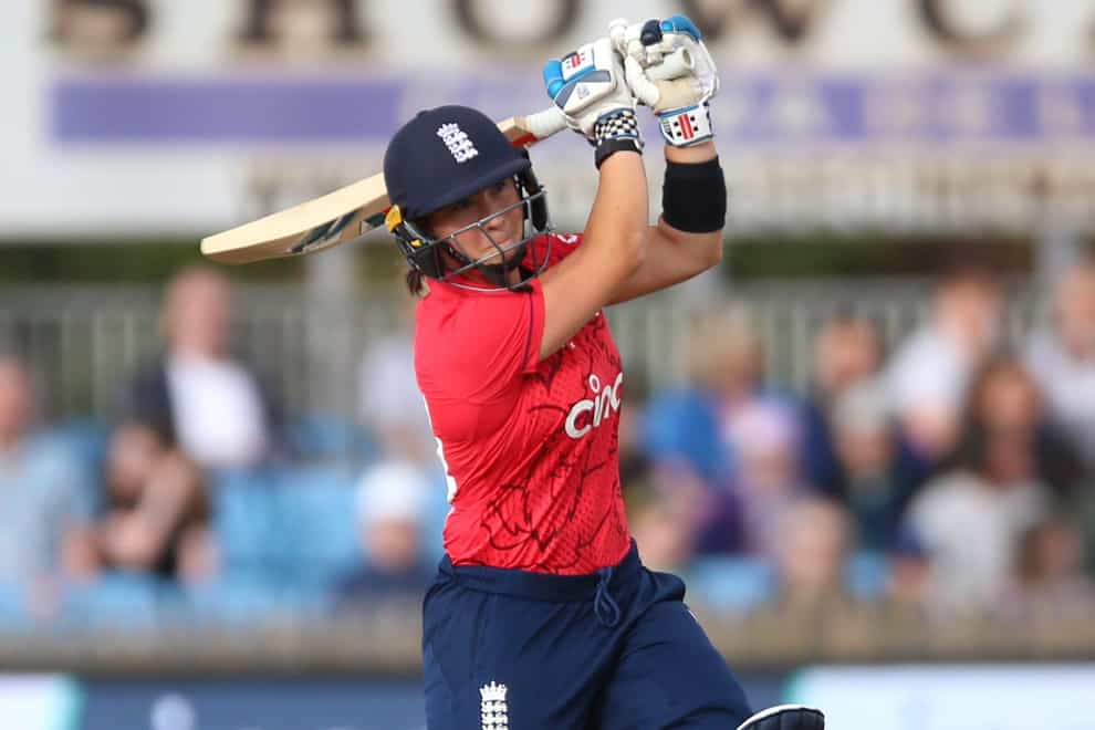 Alice Capsey struck a 21-ball half-century to lead England to a second Women’s T20 World Cup victory (Nigel French/PA)