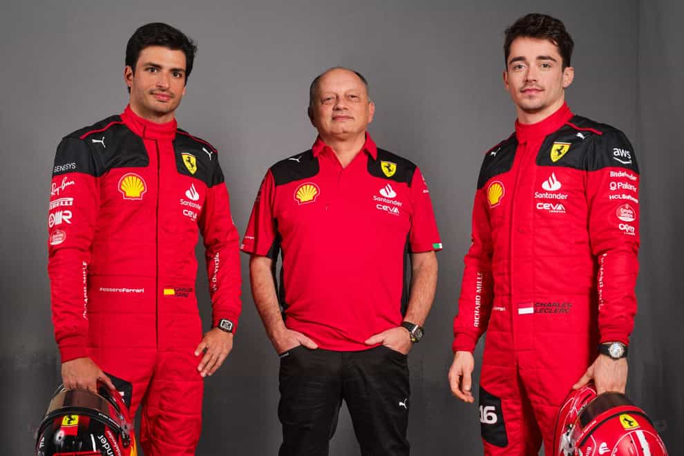 Charles Leclerc (right) said it is his goal to win the world championship (PA Media/Ferrari)