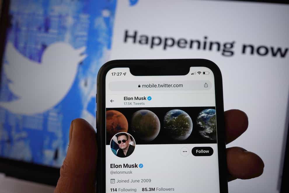 Many Twitter users reported earlier this week that their For You section of the app had been flooded with posts from the Tesla boss (Yui Mok/PA)