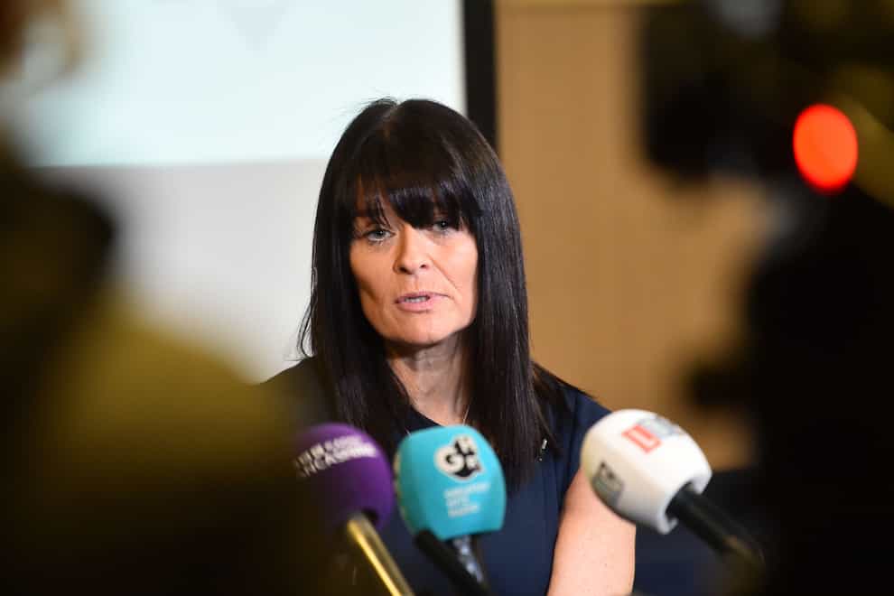 Detective Superintendent Rebecca Smith, of Lancashire Constabulary, updates the media as police continue their search for Nicola Bulley, who disappeared in St Michael’s on Wyre on January 27 (Peter Powell/PA)