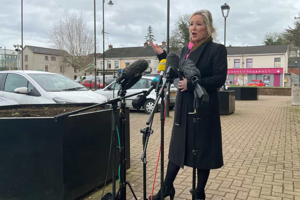 Sinn Fein’s Stormont leader Michelle O’Neill expressed incredulity that the decision had been made on the eve of the attempt to revive the Assembly (Jonathan McCambridge/PA)