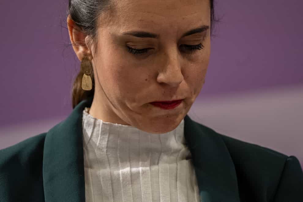 Spain’s equality minister Irene Montero is the driving force behind the laws (Manu Fernandez/AP)