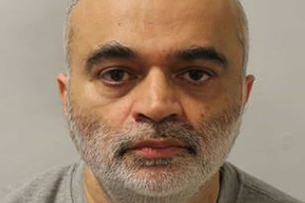 Deekan Singh Vig who was jailed for life for bludgeoning his elderly father to death with a bottle of Champagne in a drunken rage (Met Police/PA)