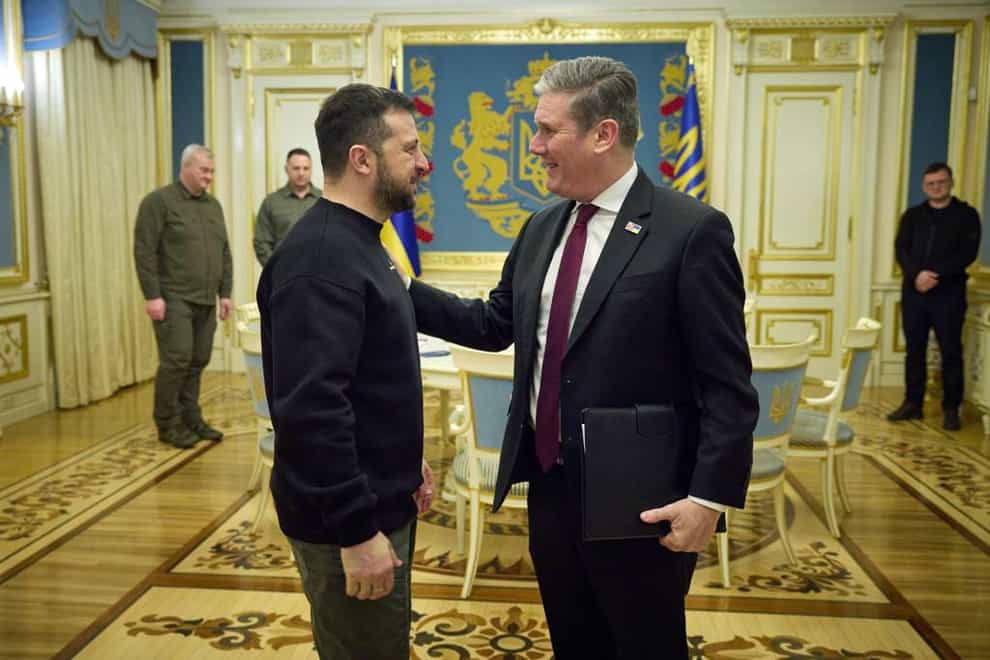 Sir Keir Starmer has been in Ukraine after being invited by President Volodymyr Zelensky (Office of the President of Ukraine/PA)