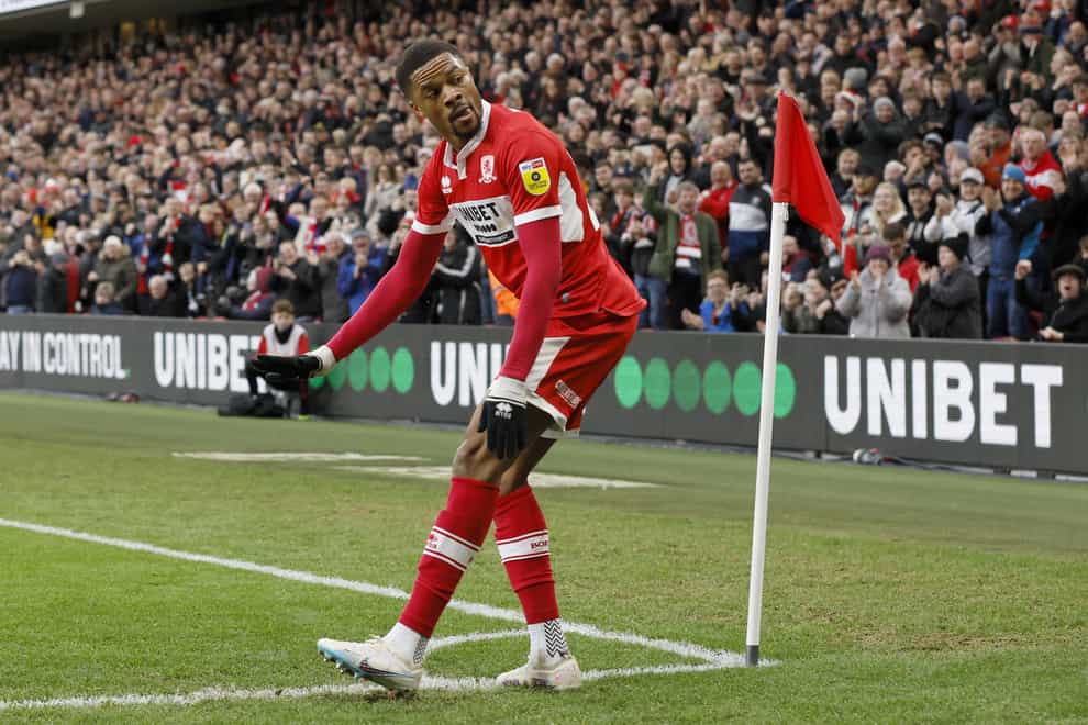 Middlesbrough’s Chuba Akpom celebrates (Richard Sellers/PA)