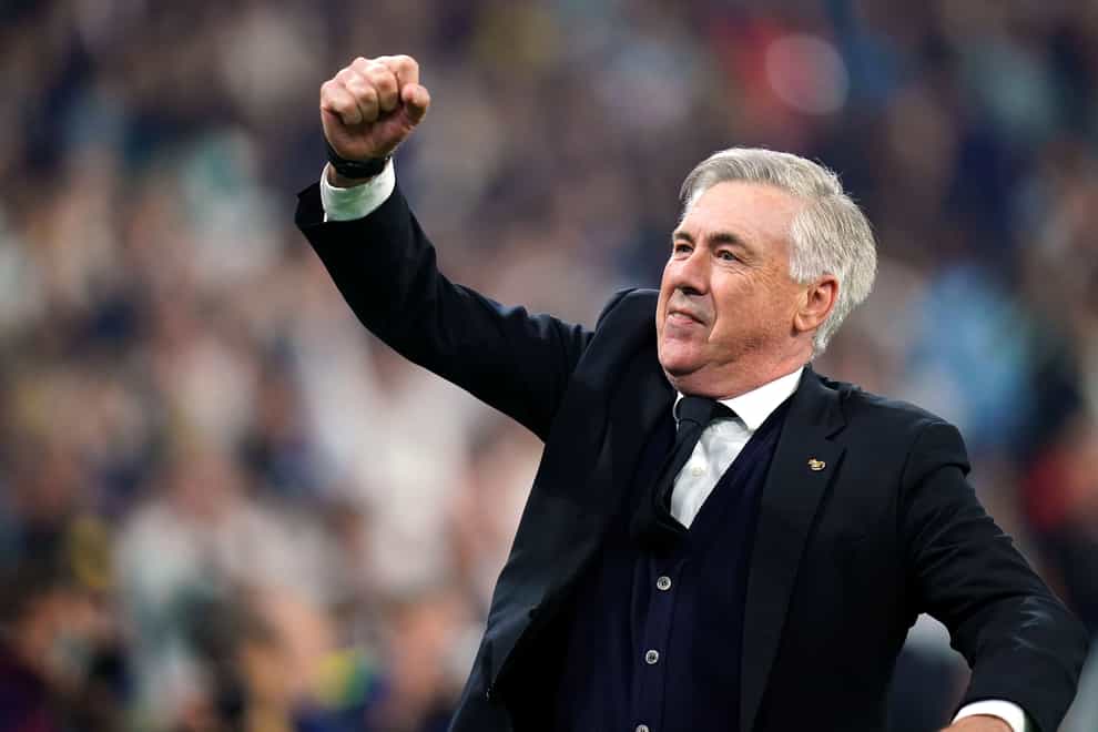 Carlo Ancelotti led Real Madrid to Champions League success with victory over Liverpool last season (Adam Davy/PA).