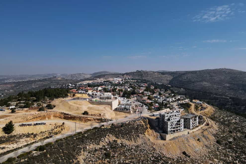 A view of the West Bank Jewish settlement of Eli (Ariel Schalit/AP)