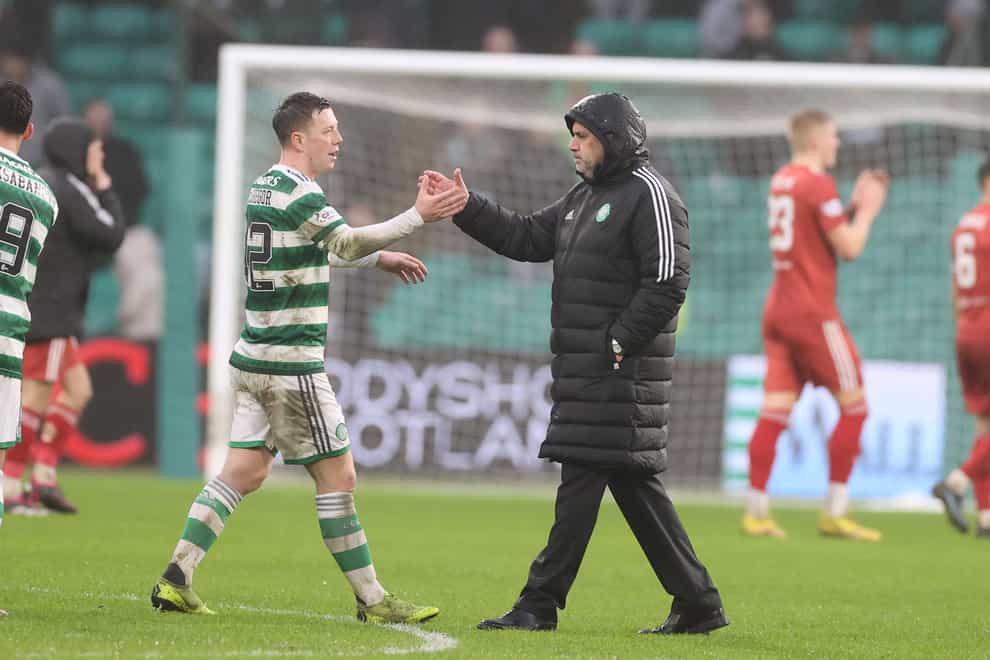 Callum McGregor is in tune with Ange Postecoglou’s instructions (Steve Welsh/PA)