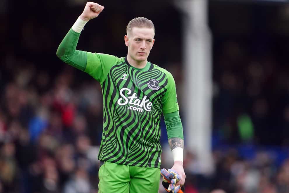 Jordan Pickford has reportedly agreed to stay at Everton (Peter Byrne/PA)