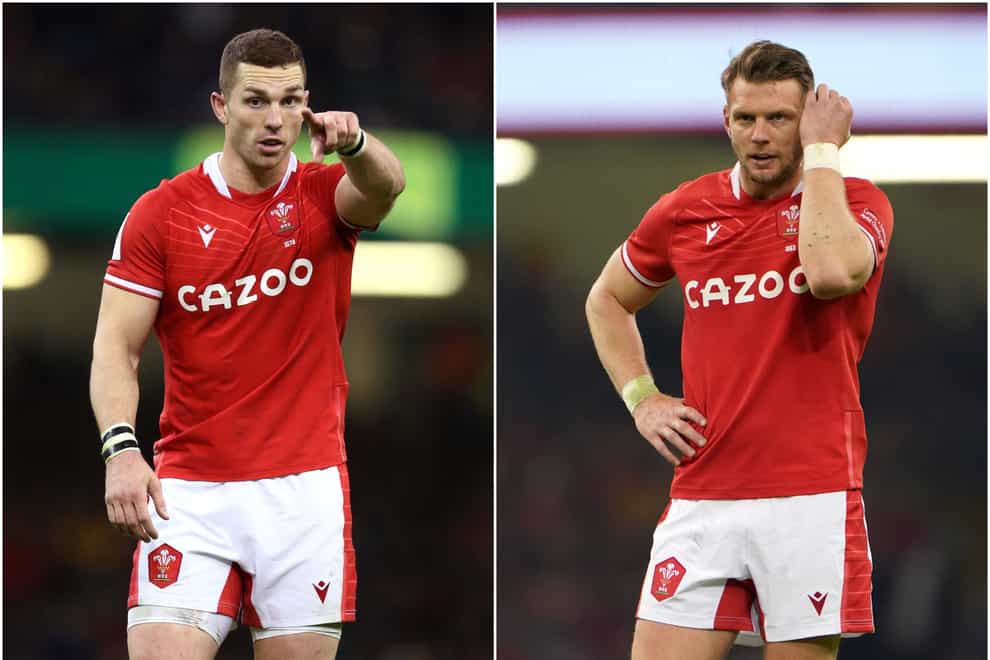 George North, left, misses out on the Wales 23 while Dan Biggar is benched against England ( Nigel French/Joe Giddens/PA)
