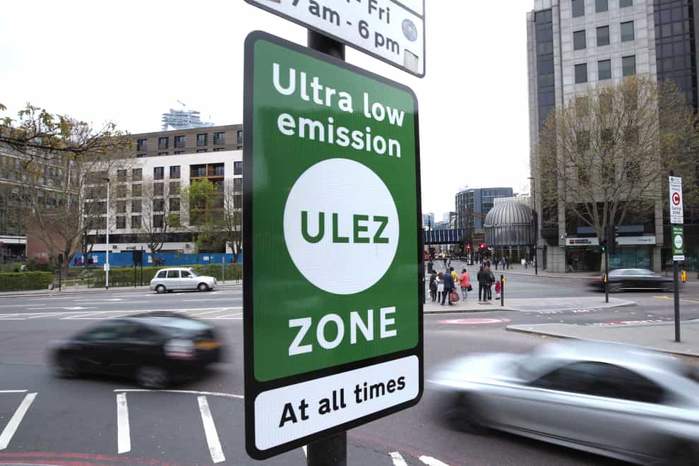 Rishi Sunak has been urged by Sadiq Khan to fund a scrappage scheme for the home counties ahead of the planned expansion of London’s ultra low emission zone (Yui Mok/PA)