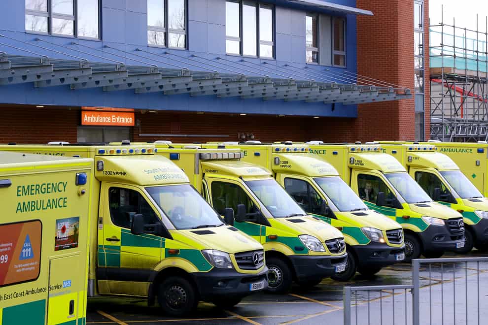 Ambulance handover delays outside hospitals in England have jumped to their highest level since early January (Gareth Fuller/PA)