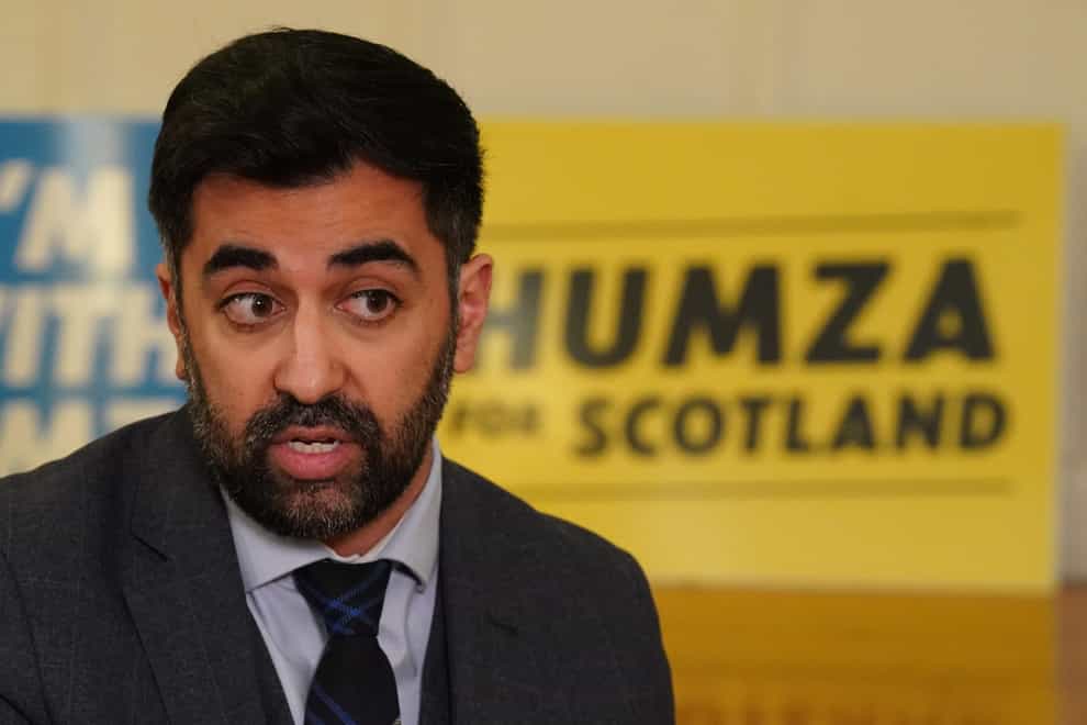 Humza Yousaf is up against Kate Forbes and Ash Regan for the SNP leadership (Andrew Milligan/PA)
