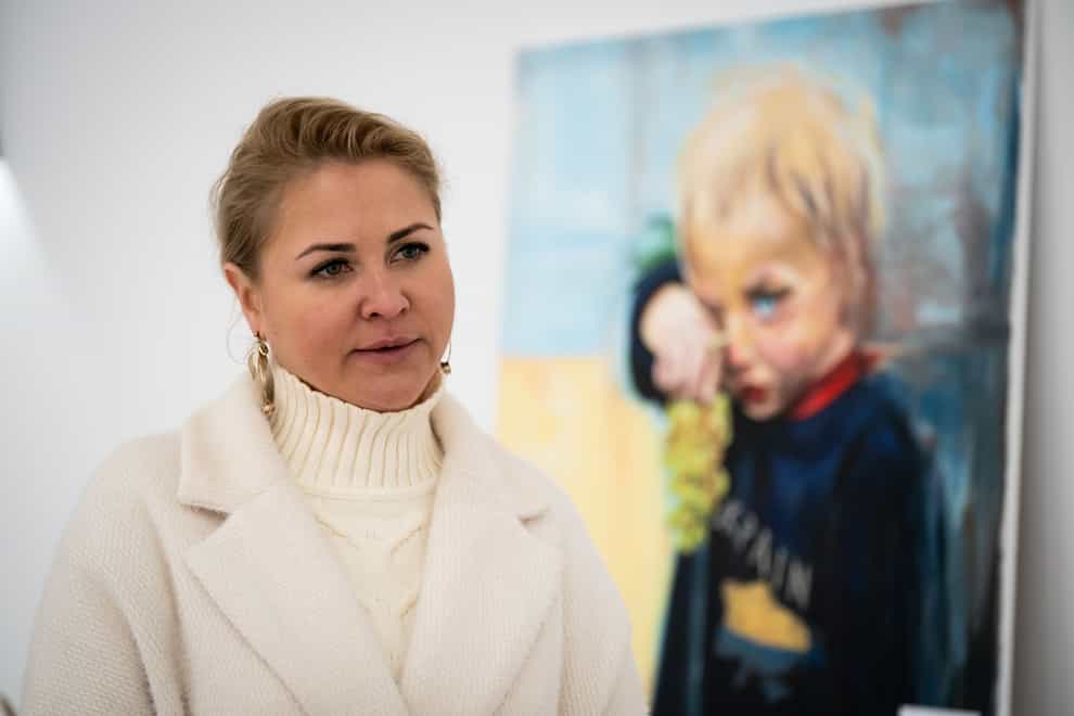 Alina Kosenko, artist and gallery owner, created pieces in her basement during the Russian invasion (PA)