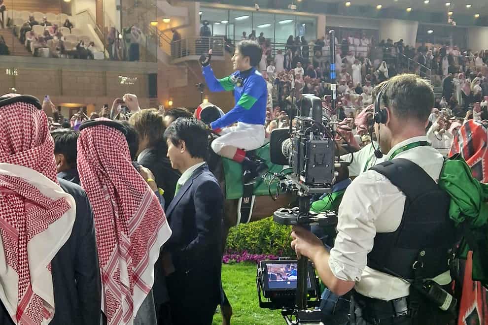 Celebrations after the Saudi Cup (Simon Milham/PA)