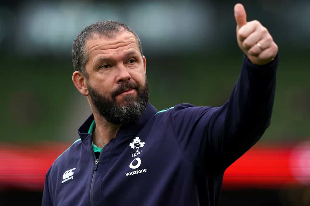 Andy Farrell is hopeful Ireland’s injury situation will improve before they return to action (Brian Lawless/PA)