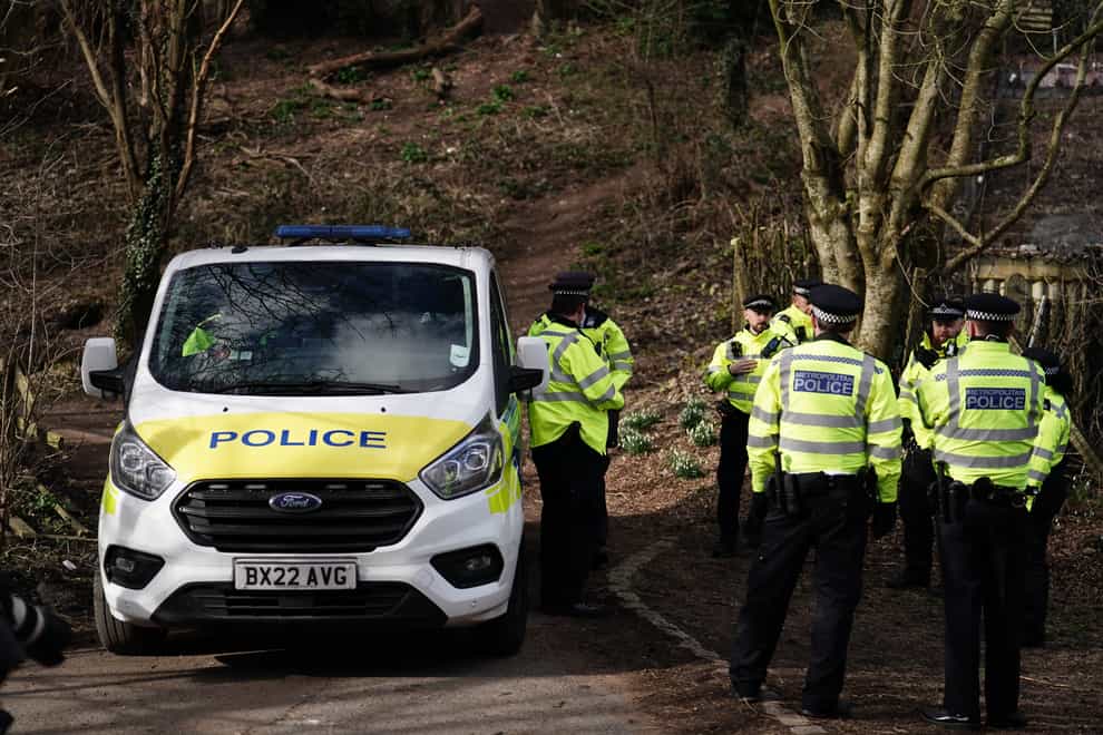 Police searching for Constance Marten’s missing baby in Golf Drive, Brighton (Jordan Pettit/PA)
