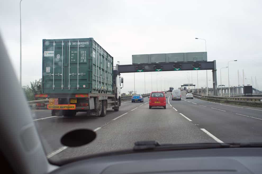 A survey found overtaking lorries while driving can make many motorists nervous (Clynt Garnham Transportation/Alamy/PA)