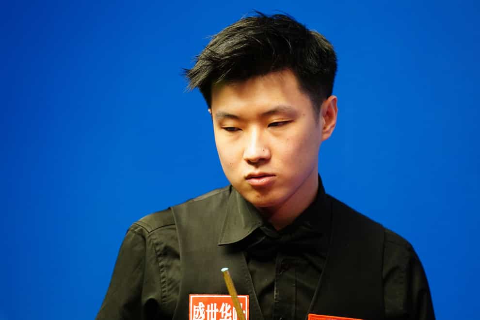Zhao Xintong is among 10 players who will be barred from this year’s World Snooker Championship (Mike Egerton/PA)
