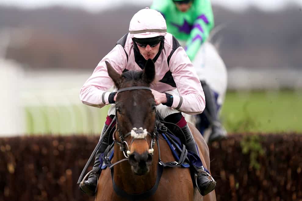 Twoshotsoftequila and Nathan Moscrop winning at Doncaster (Mike Egerton/PA)