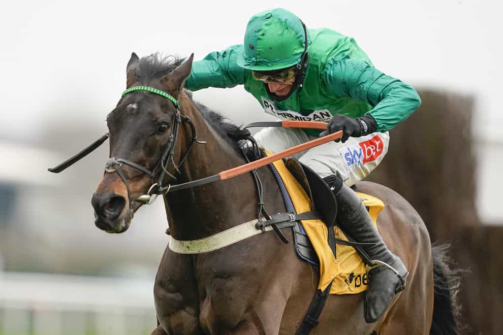 Sceau Royal ridden by jockey Daryl Jacob clear the last to win The Betfair Game Spirit Chase at Newbury racecourse. Picture date: Sunday February 21, 2021.