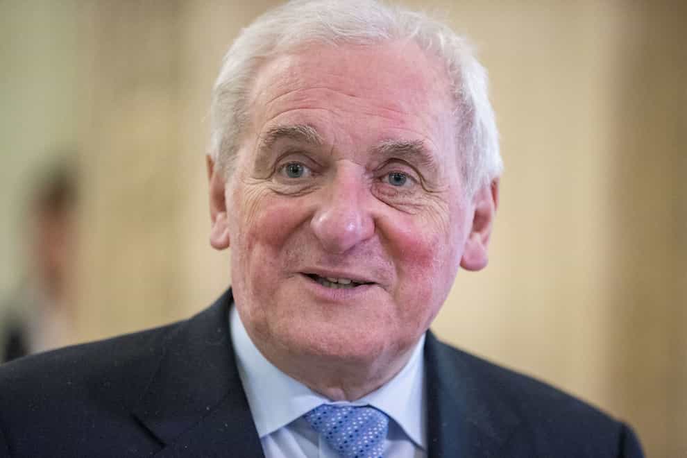 Former Taoiseach Bertie Ahern speaking to the media during a meeting of the British-Irish Parliamentary Assembly Plenary, at Stormont, to mark the 25th anniversary of the Good Friday Agreement. Picture date: Monday March 6, 2023.