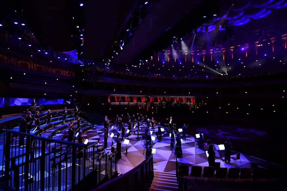 The BBC Symphony Orchestra during the First Night of the Proms 2020 at the Royal Albert Hall in London (BBC/PA)
