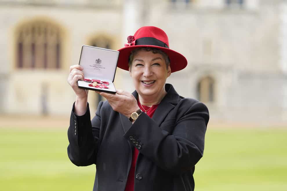 Author Joanne Harris with her OBE for services to literature (Andrew Matthews/PA)