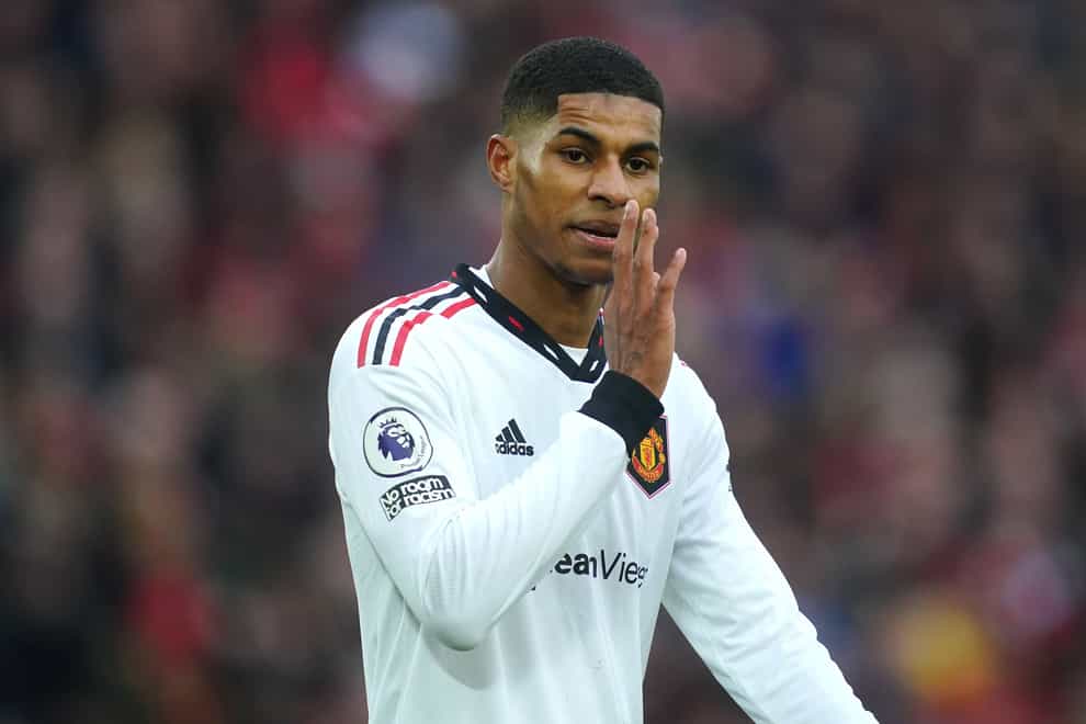 Marcus Rashford has hit back at suggestions Manchester United gave up during Sunday’s 7-0 thrashing at Liverpool (Peter Byrne/PA)