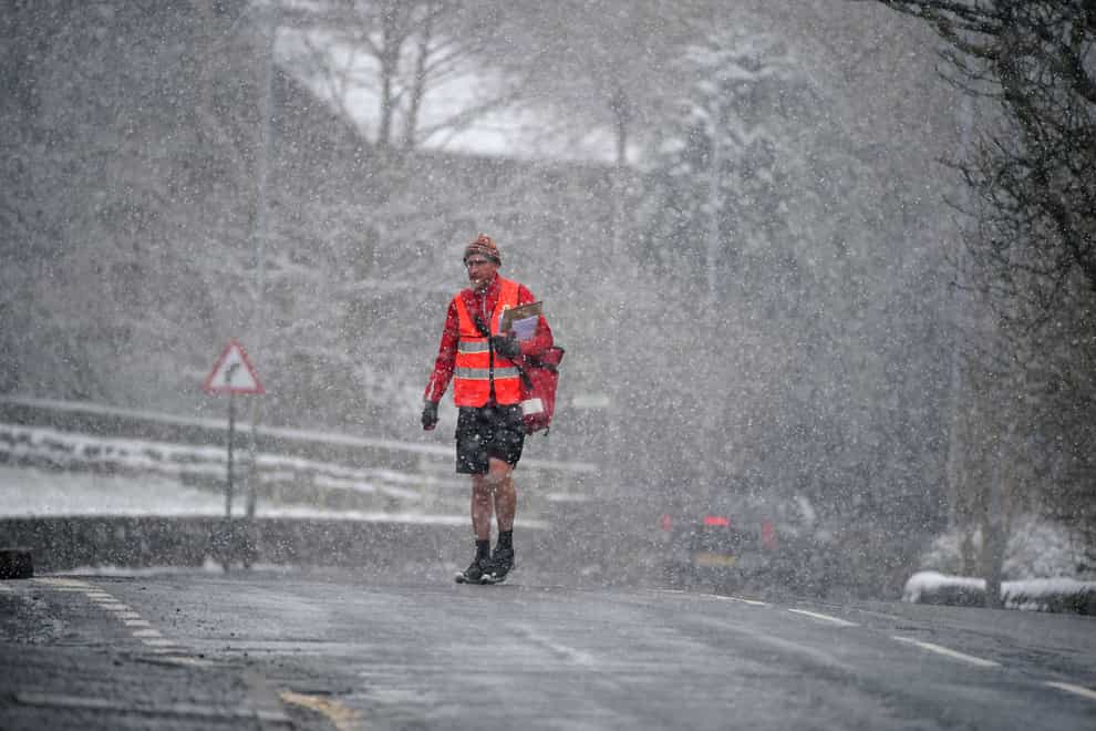 The worst of the weather was is expected in north-west Wales and northern England, according to the Met Office (Peter Byrne/PA)
