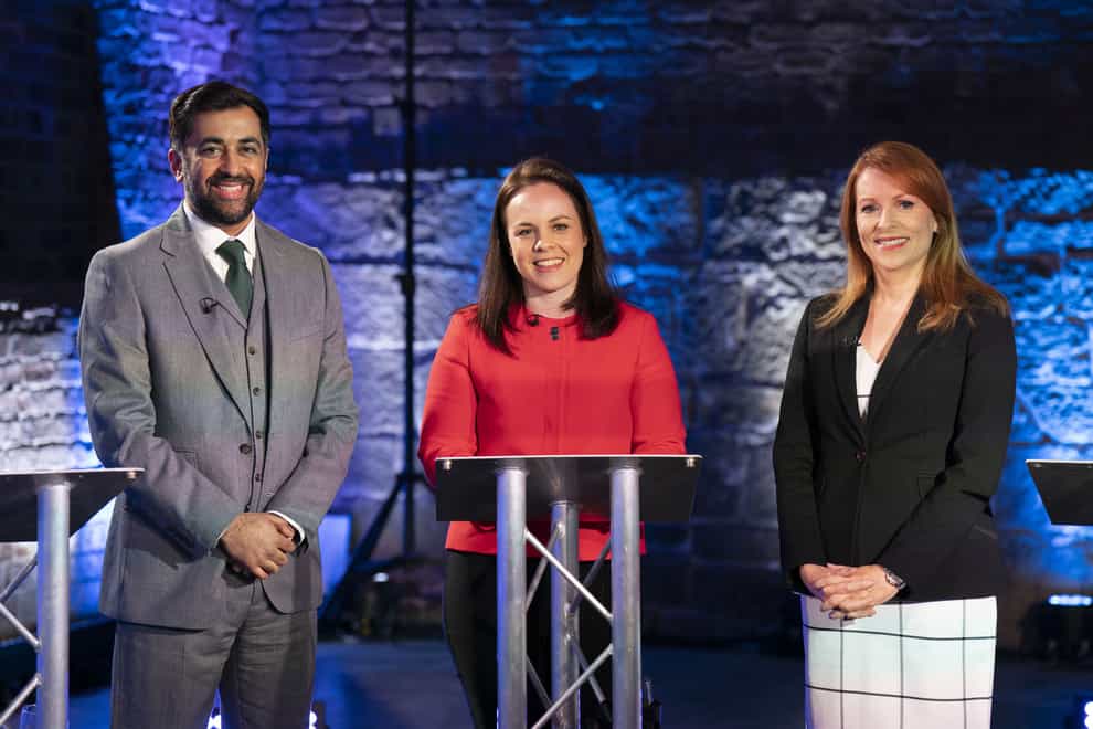 The candidates faced off on Channel 4 (Jane Barlow/PA)