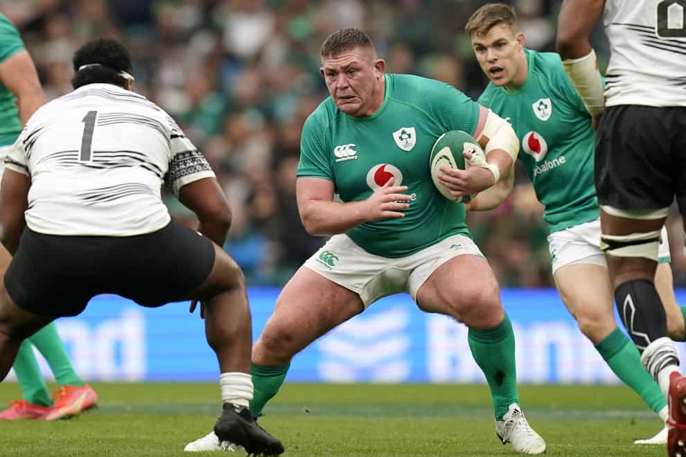 Tadhg Furlong, with ball, has not played since December (Niall Carson/PA)