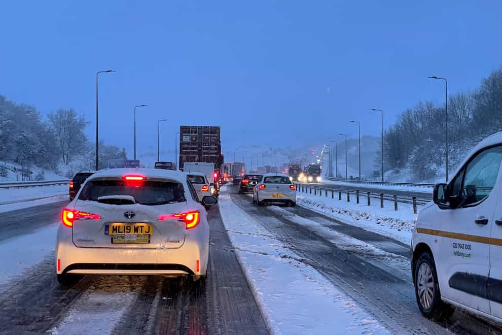 Too many drivers ignored warnings to avoid non-essential journeys, National Highways suggested as many people spent hours stuck on the M62 in severe weather (PA)