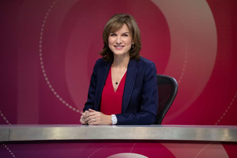 Fiona Bruce on the set of Question Time (Richard Lewisohn/BBC)