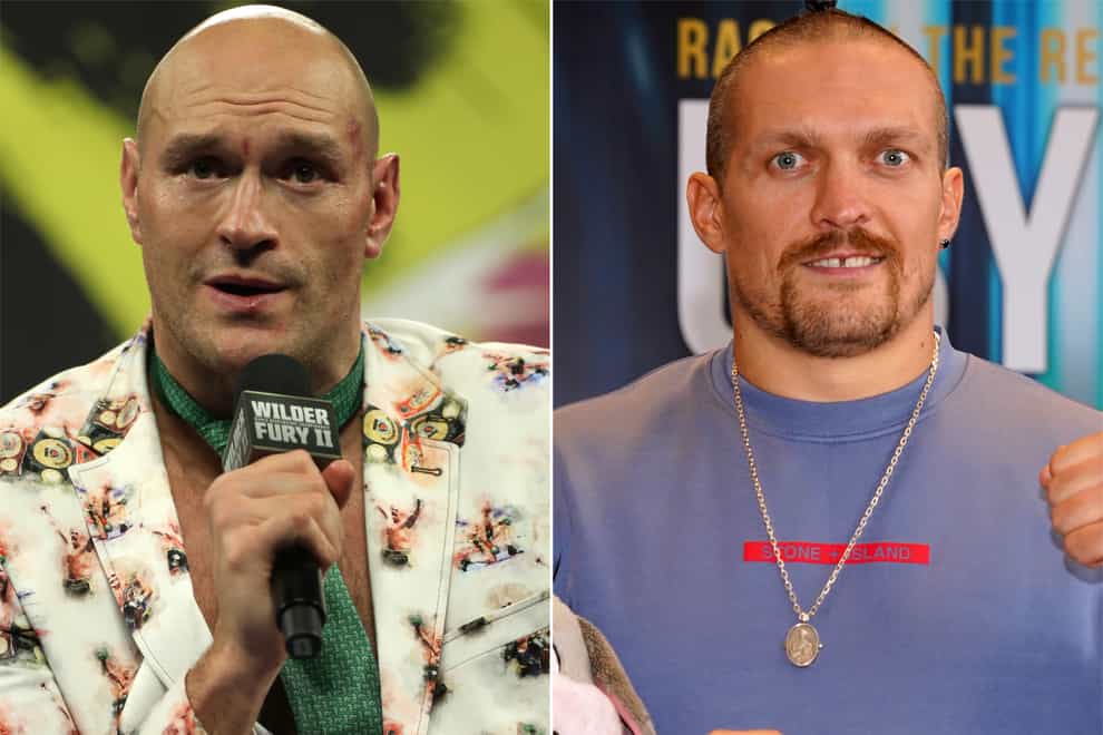 Oleksandr Usyk has told Tyson Fury he will accept his terms for an April 29 undisputed heavyweight title fight at Wembley provided the Briton agrees to one special condition (PA)