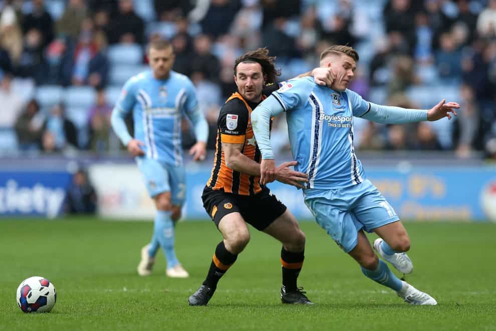 Coventry and Hull battled to a draw (Barrington Coombs/PA)