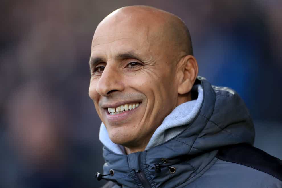Burton manager Dino Maamria celebrated a valuable win (Bradley Collyer/pa)