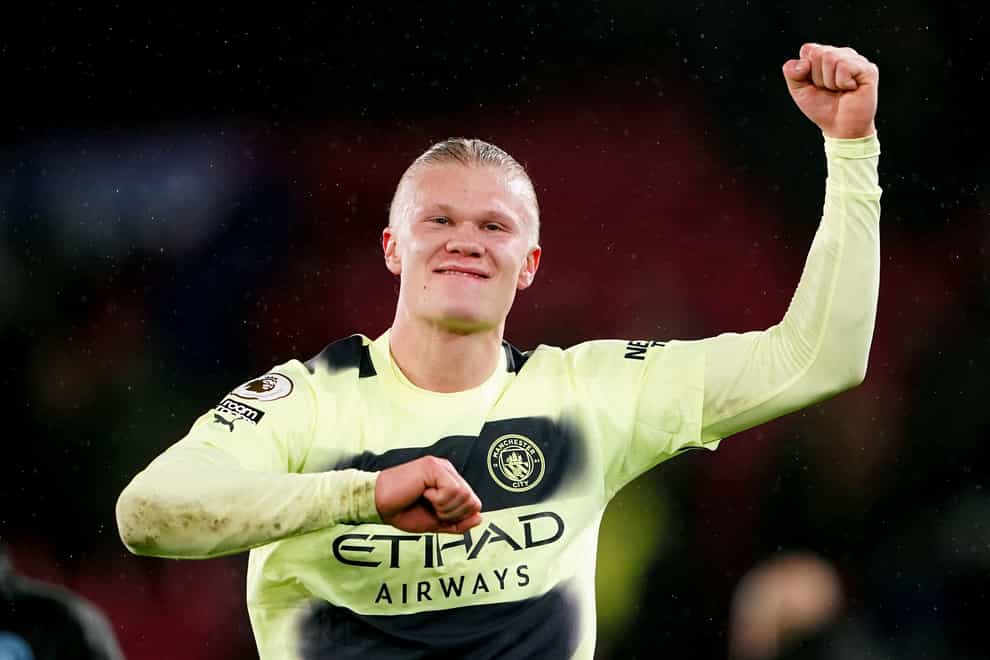 Manchester City striker Erling Haaland is convinced his side can still win the Premier League title (Zac Goodwin/PA)