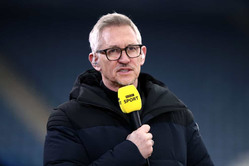 Sports pundits have held a protest in support of Gary Lineker (Ian Walton/PA)