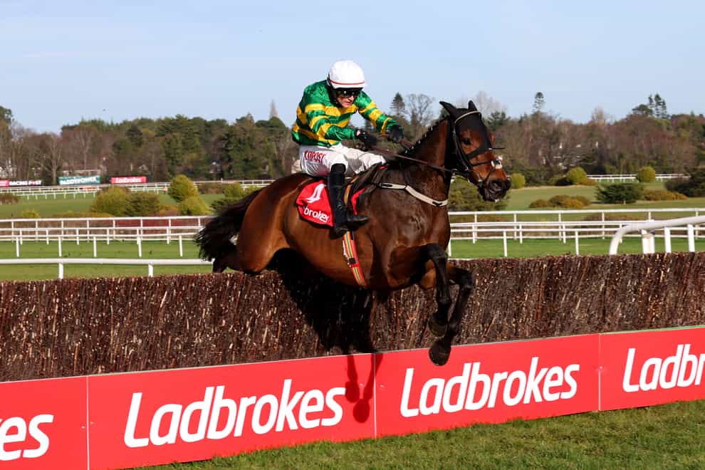 Gentleman De Mee, here winning at Leopardstown, has been ruled out of the Champion Chase at the Cheltenham Festival (Lorraine O’Sullivan/PA)