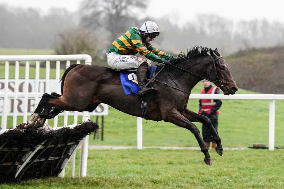 Comfort Zone ridden by Jonjo O’Neill Jr. clears a fence before going on to win the Coral Finale Juvenile Hurdle on Coral Welsh Grand National day at Chepstow Racecourse, Monmouthshire. Picture date: Tuesday December 27, 2022. (David Davies/PA)