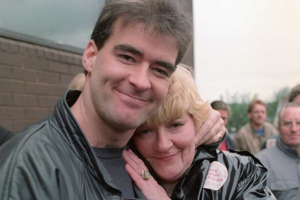 Tommy Sheridan and his mother, Alice Sheridan, who has died in a fire aged 84 (PA Archive/PA)