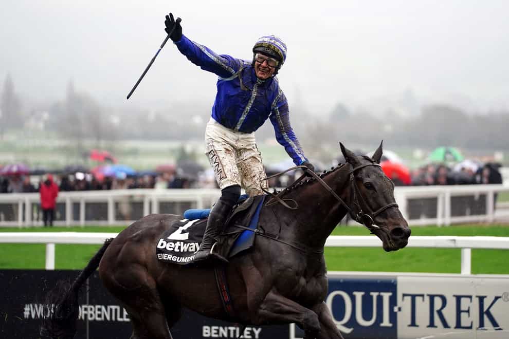 Defending champion Energumene is one of seven declared for the Queen Mother Champion Chase on day two of the Cheltenham Festival (David Davies/PA)