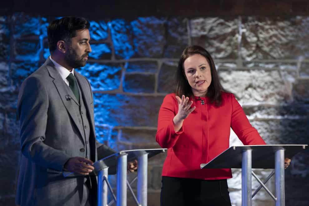 Kate Forbes took aim at the record of her rival in the SNP leadership race (Jane Barlow/PA)